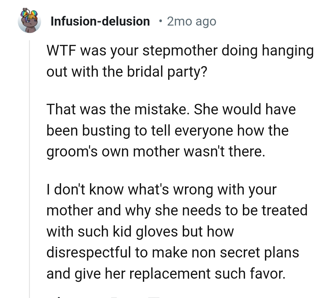 What's wrong with the OP's mom?