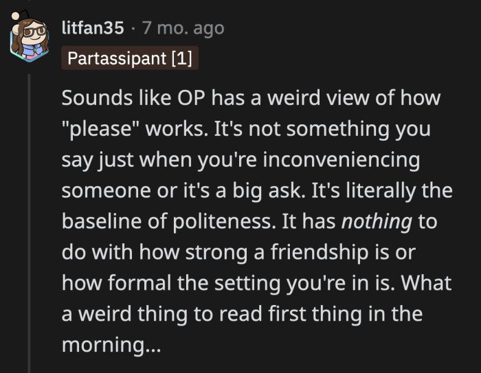 Please and thank you aren't reserved for 