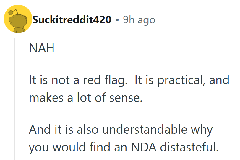 Two valid feelings can coexist: practicality and discomfort.