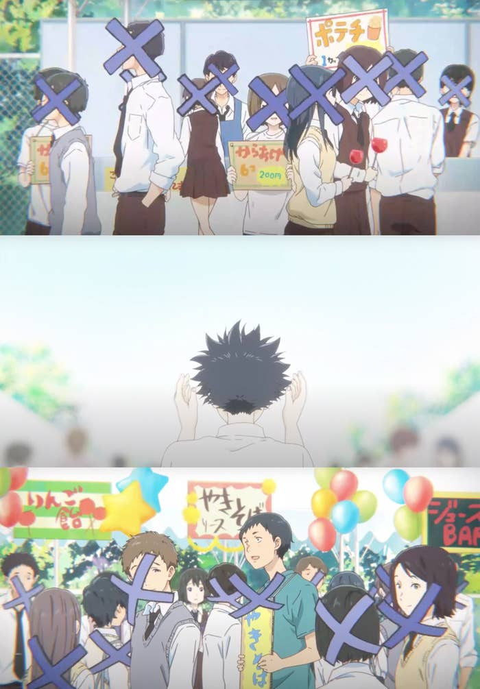 22. When Shoya is finally able to see the world around him with a new perspective in A Silent Voice