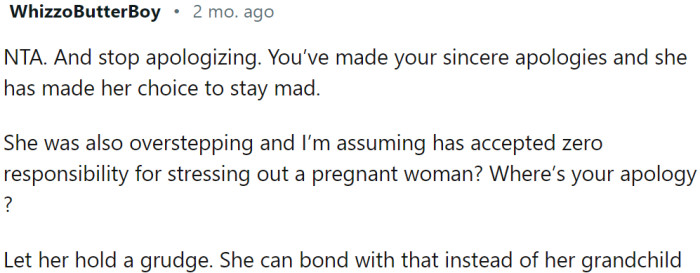 OP Is Not at Fault, and She Should Stop Apologizing