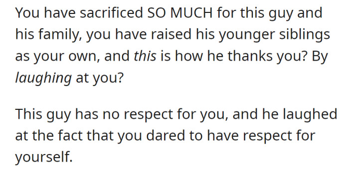 He clearly has no respect for the OP