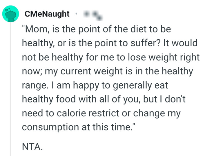 This Redditor offers the OP a better response