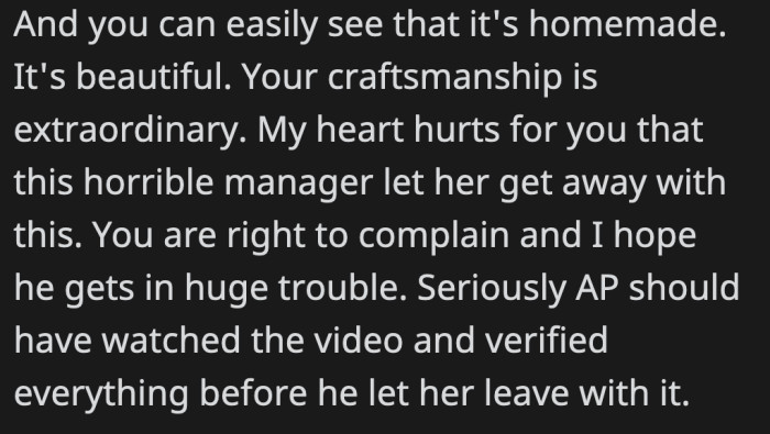 Given the fact that the toy looks beautifully homemade, it could have been easily checked if it was in their system