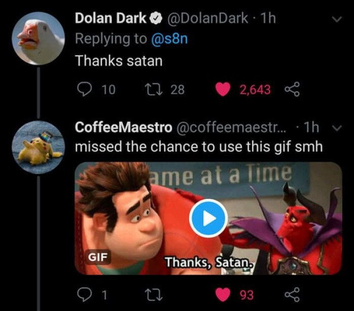 23. “Duck, you really missed it!”