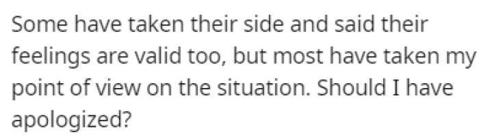 Most of the Students Took OP's Side, but Not Everyone