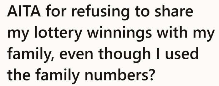 What starts as a straightforward lottery win quickly turns into a debate about ownership and obligation.