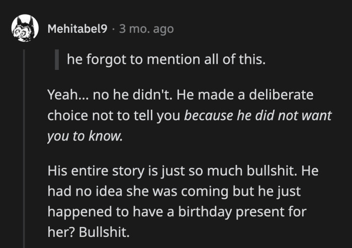 OP shouldn't tolerate being treated like a fool.