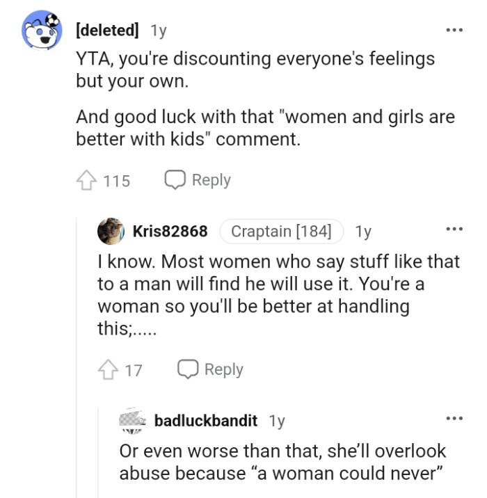 And the comments from other redditors roll in...