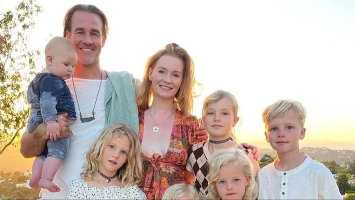 James Van Der Beek supporting friends during Texas ranch purchase announcement.