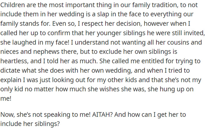 OP acknowledges and supports her daughter's choice but feels emotional pain due to her daughter's response during their conversation. Now, OP is questioning whether she is at fault and seeking ways to repair their relationship.