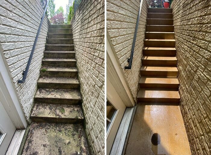 "The Dirtiest Steps I've Washed So Far"