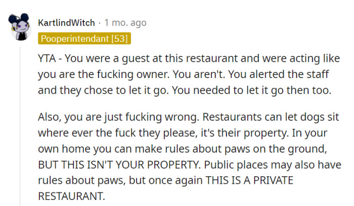 It's their property, not hers!