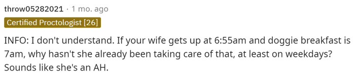 We can agree with this a little bit because she probably should have been doing this.