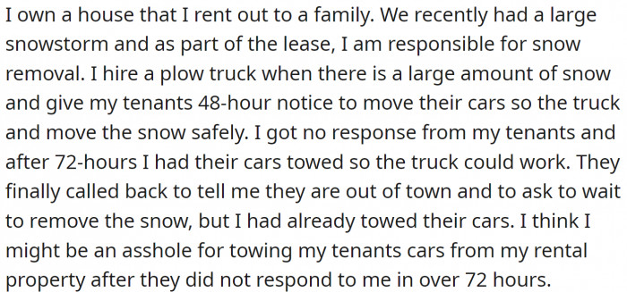 OP has offered the following explanation for why they think they might be the a-hole: