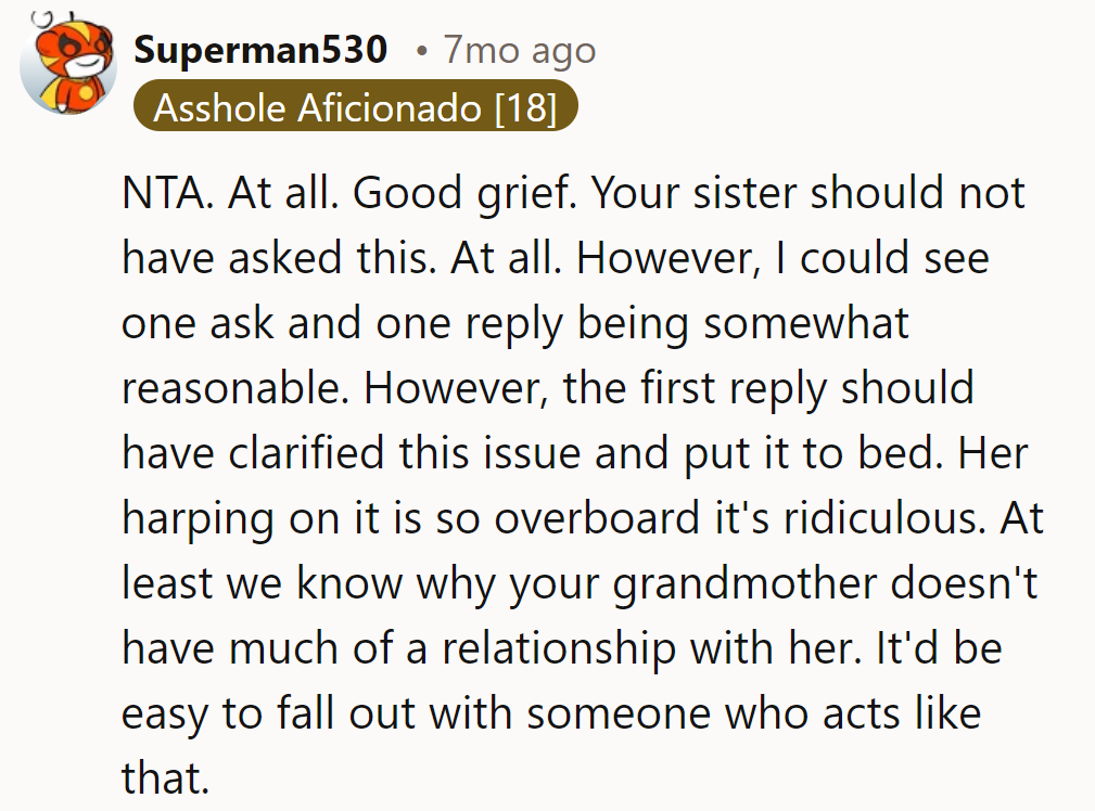 Sister's Persistence Could Rival a Telemarketer's. Grandma's Smart to Keep Her on Mute.