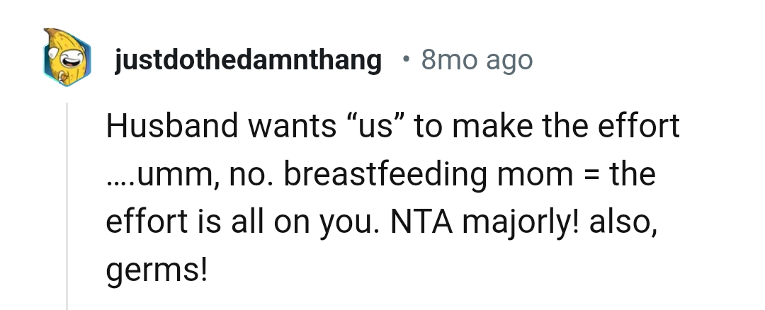 Husband wants them to make the effort