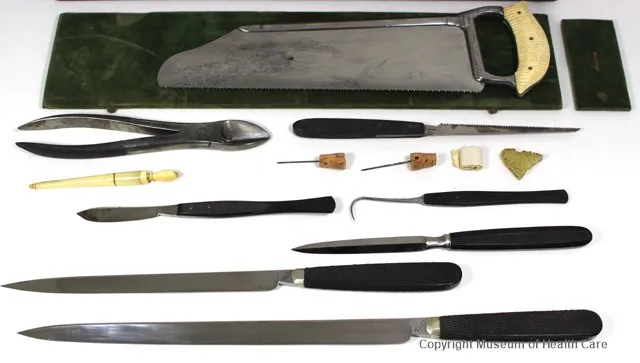 Liston’s Amputation Instruments, featuring Long Knives and Forceps