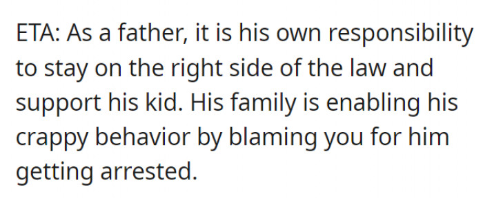 And if he really wanted to be a good father, he should've righted himself.
