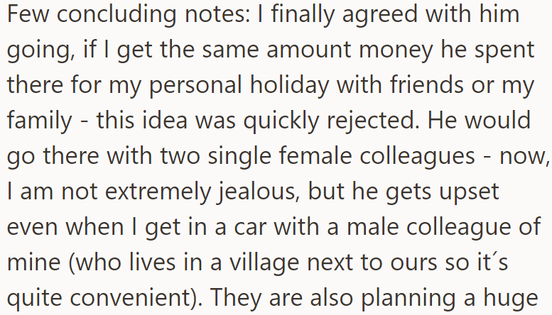 The OP offered him a compromise, but he refused