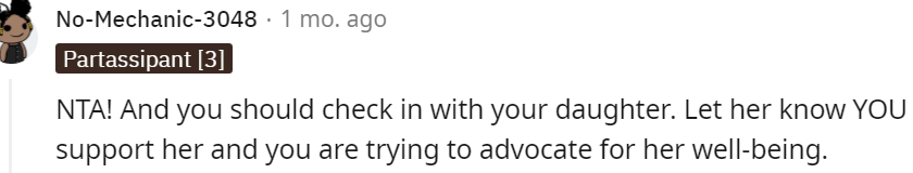 16. Let your daughter know that you support her