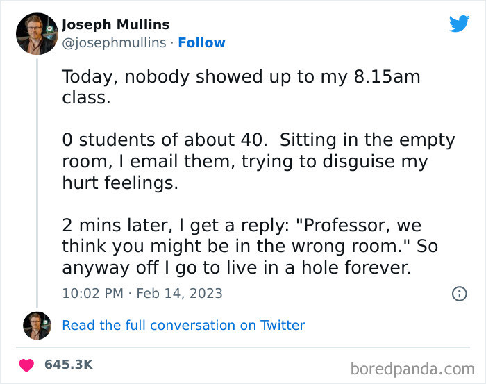 32. Off I go to live in a hole forever