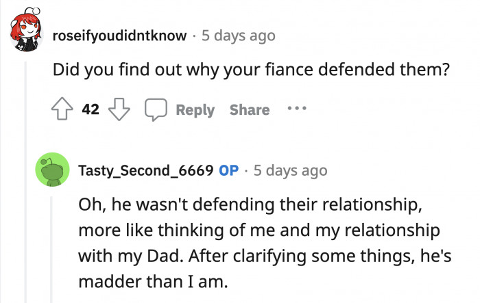 OP clarified in another comment that she talked to her boyfriend about her dad ghosting her two years after she found out about the affair. He finally understood where OP was coming from and didn't think she was being too harsh.