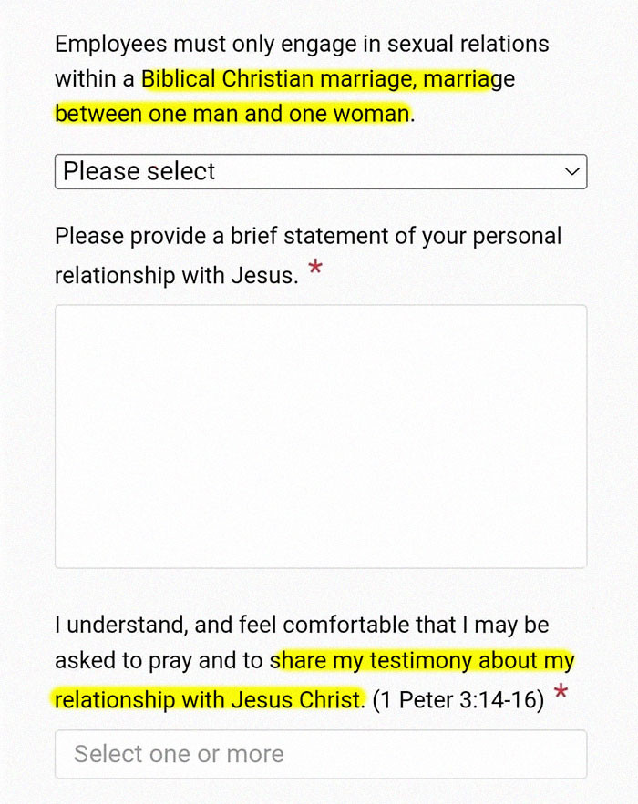 25. A brief statement of your personal relationship with Jesus