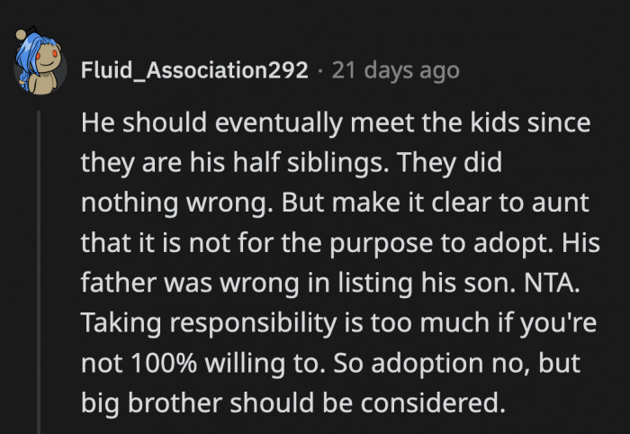 Is OP's husband willing to meet with his half-siblings?