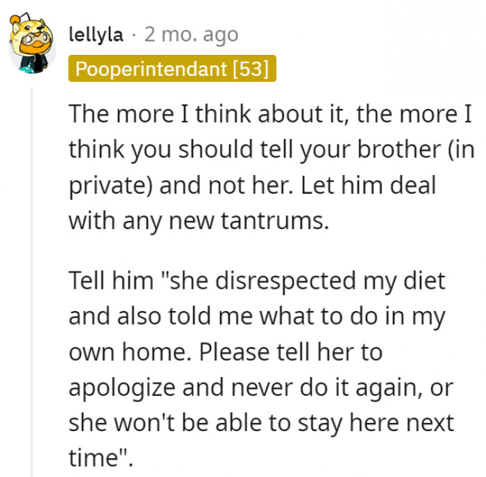 2. She should face the consequences of her actions