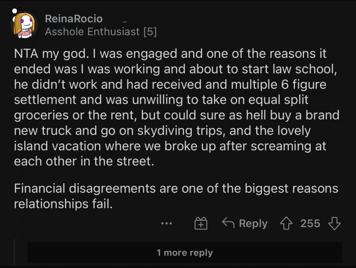 Financial disagreements affect relationships deeply.