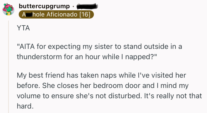 This Redditor has been in a similar scenario with their friend, and things where handled in a much better