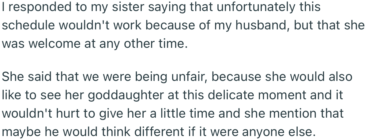 OP Just Couldn’t Find a Way to Squeeze Her Sister In at That Period of the Day. Consequently, OP’s Sister Accused Her of Being Unfair