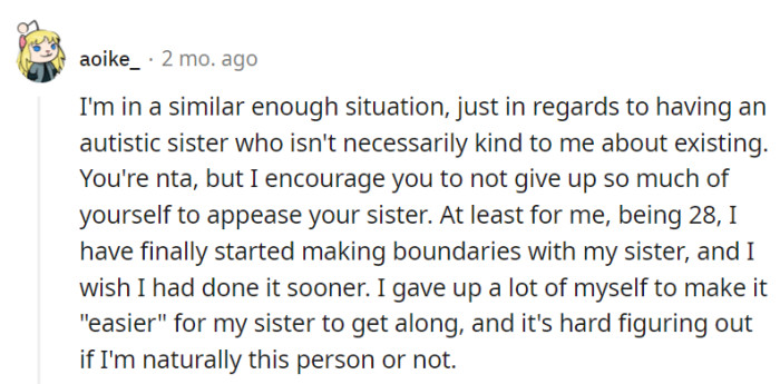 Setting boundaries is key!