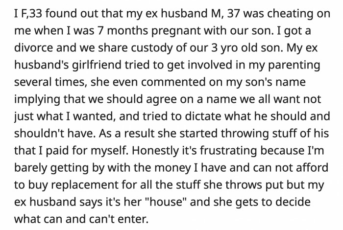 OP felt bad after that, but is she really the a**hole? Read her full story below: