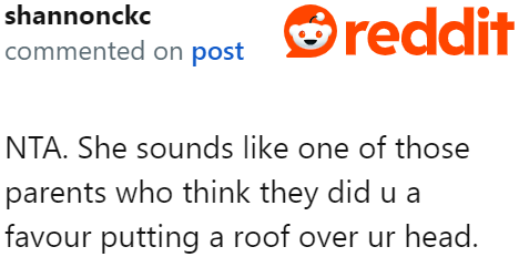 The OP's mom exhibits signs of being a bad parent.