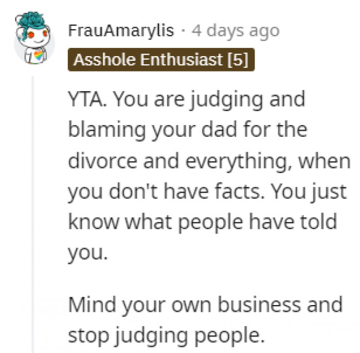 A different opinion from this Redditor