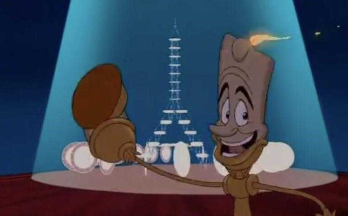 5. One of the scenes in the 1991 film Beauty and the Beast showed an unfinished Eiffel Tower. Yes, mistakes also happen in animation.