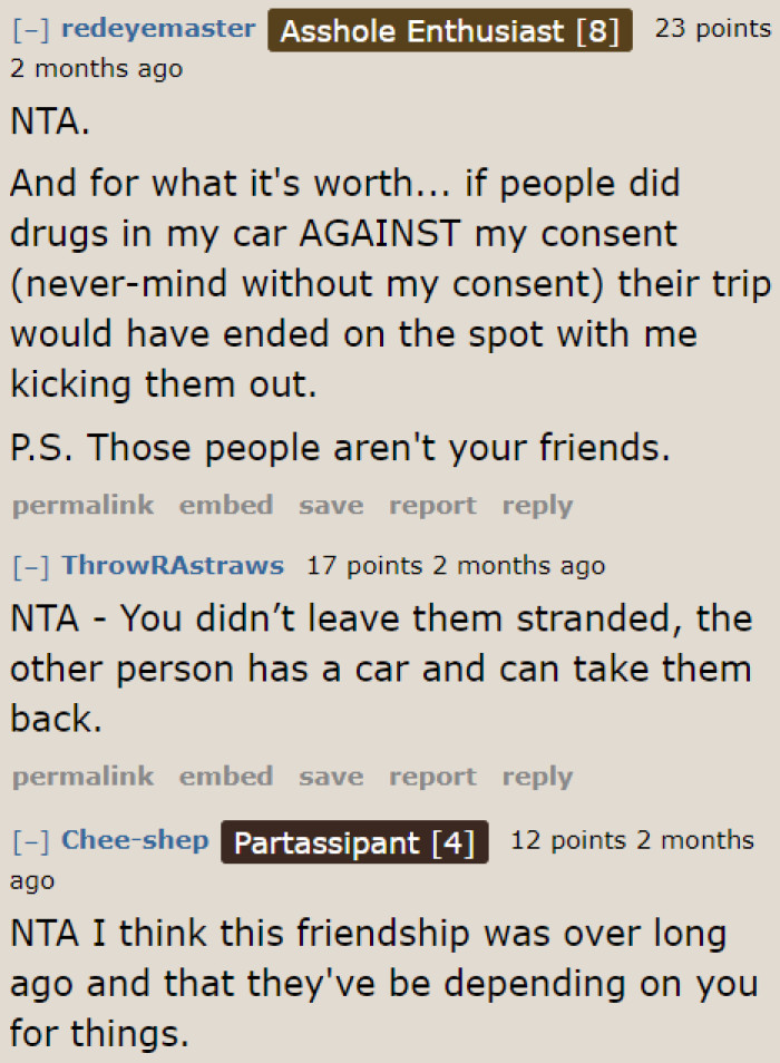 If others were in the OP's situation, they would have kicked these 