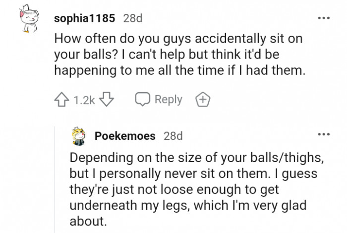 Accidents happen, but this female Redditor wants to know how often