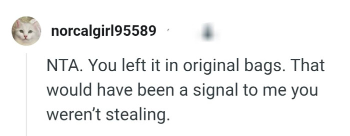 Leaving it in the original bags