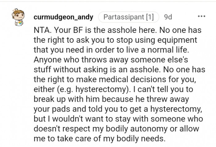 2. I can't tell you to break up with him