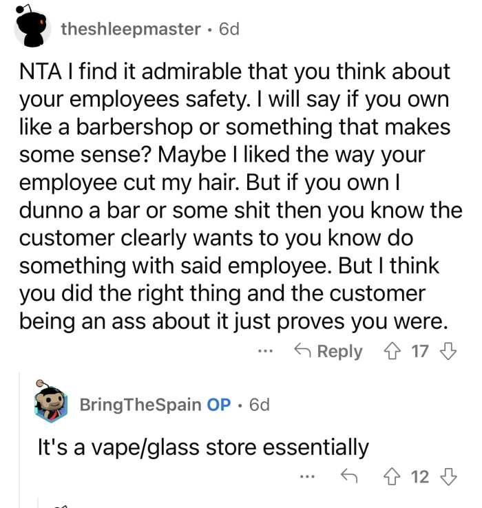 It makes sense in some scenarios, but not in this one.