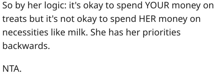 His girlfriend doesn't have her priorities straight.