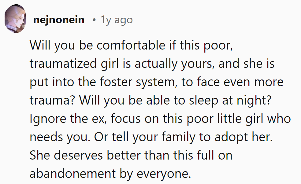 Turning a blind eye won't erase her cries. Step up, or pass the baton to someone willing to be a hero in her story.