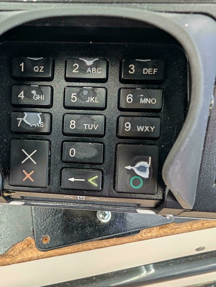 "The Credit Card Machine At The Grocery Store. Guess What Our Area Code Is"