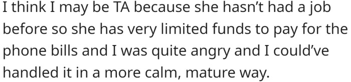 OP has offered the following explanation for why they think they might be the a-hole: