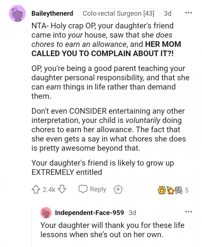 You're a good parent teaching your kids personal responsibility