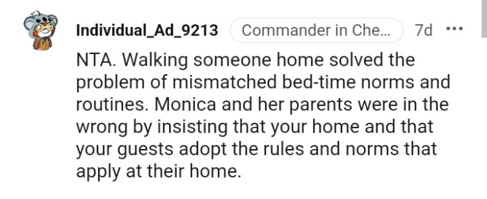 Daughter's friend and the parents are in the wrong here