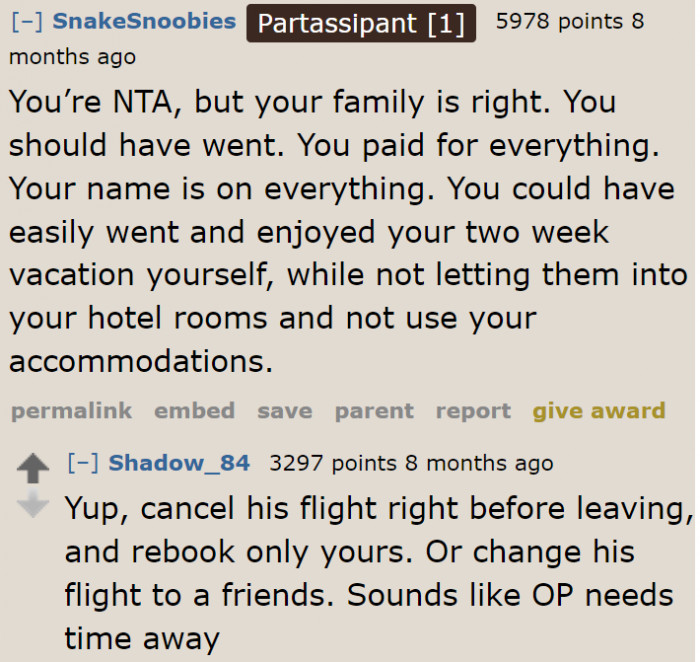 Going to another country will give her the space to think about this marriage.